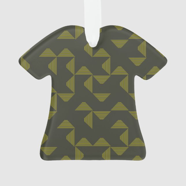 Vert, cool, unique, triangles tendance motif (dos)