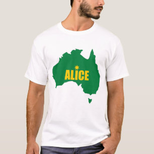 Vert d'Alice Springs et T-shirt de carte d'or