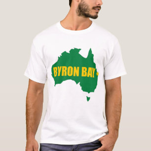 Vert de baie de Byron et T-shirt de carte d'or