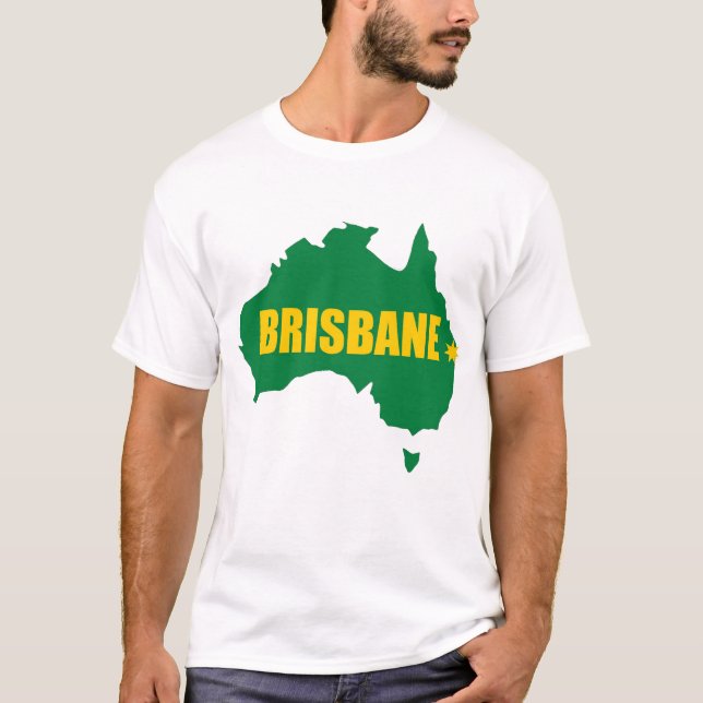 Vert de Brisbane et T-shirt de carte d'or (Devant)