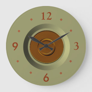 Vert de mousse simple avec les horloges bronzages