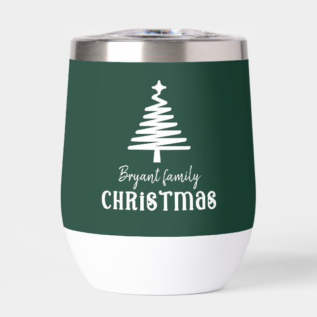 Vert de Noël familial personnalisé (Avant)