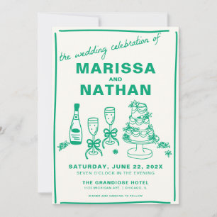 Vert dessiné avec Faire-part de mariage photo