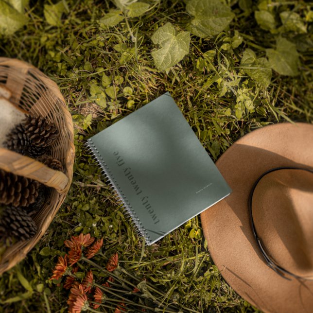 Vert | Élégant Moderne Minimaliste Monogramme (Créateur téléchargé)