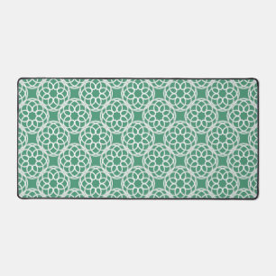 Vert émeraude blanc motif géométrique sans couture