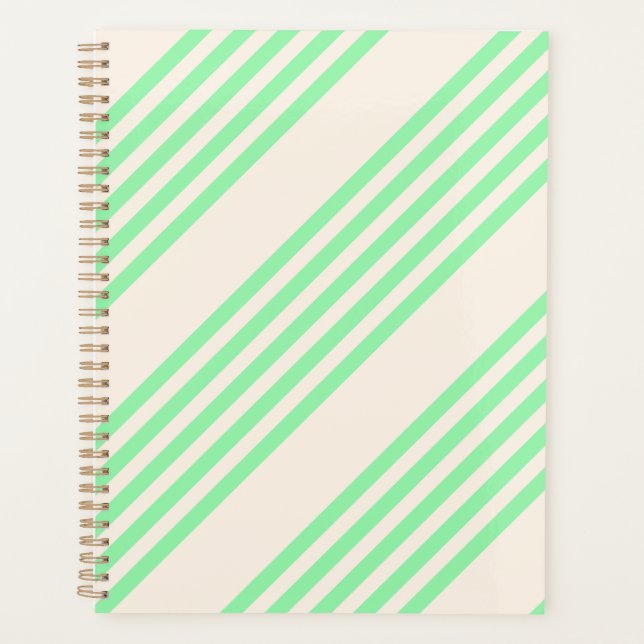 Vert et beige cinq rayures motif (Devant)
