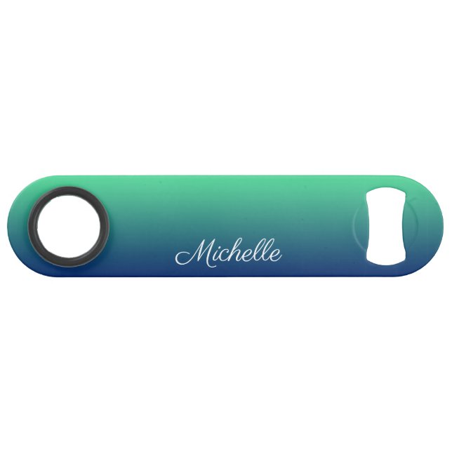 Vert et bleu foncé personnalisé (Devant (Horizontal))