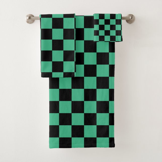 Vert et noir Checkered d'Aqua (En situation)