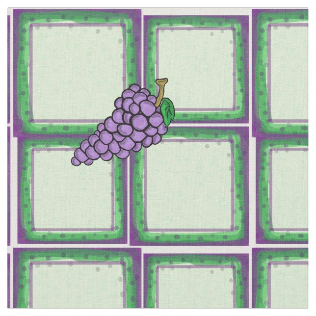 Vert et violet + tissu de raisins (Fermer)