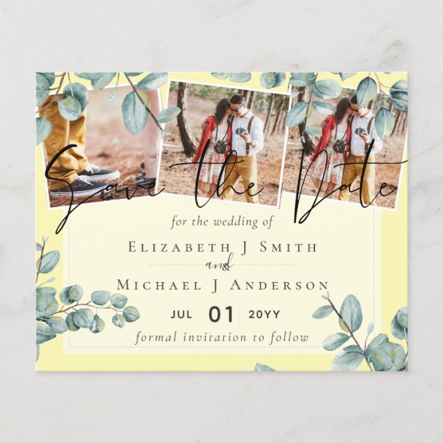 Vert Eucalyptus Lilac Citron gris Mariage (Devant)