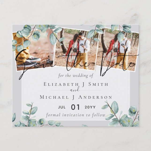 Vert Eucalyptus Lilac Citron gris Mariage (Devant)
