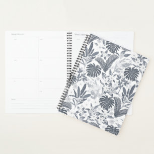 Vert floral gris tropical