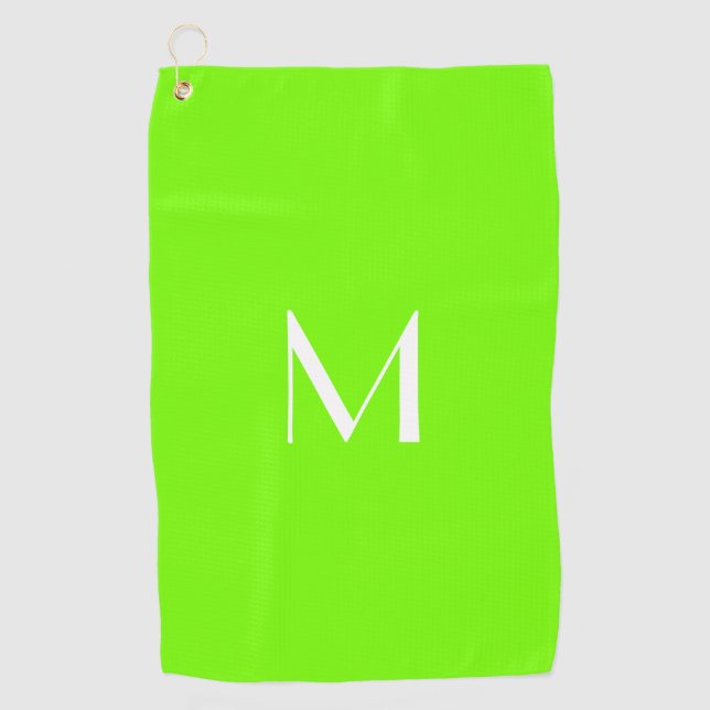 vert fluorescent - gras monogramme serviette de go (Devant)