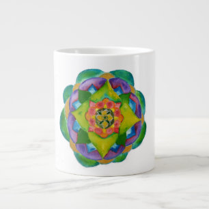 Vert Mandala Aquarelle Peinture Os Chine Mug
