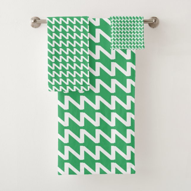 Vert marine et blanc Moderne Vagues Sharp (En situation)