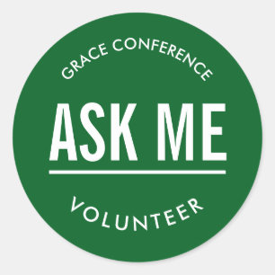 Vert me demander des autocollants volontaires