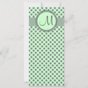 Vert menthe avec Pois gris-Monogramme STaylor