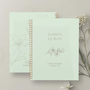 Vert menthe Chic minimaliste floral
