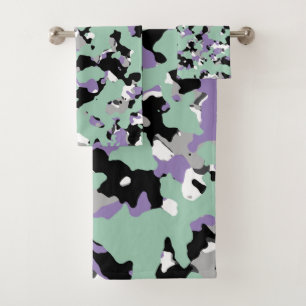 Vert menthe et camouflage violet impression camouf