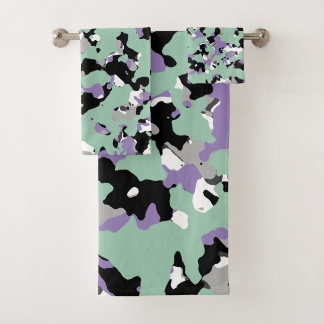 Vert menthe et camouflage violet impression camouf (En situation)