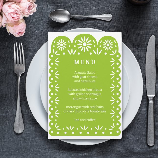 VERT MEXICAIN PAPEL menu PICADO (Créateur téléchargé)