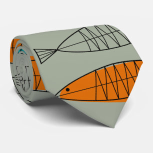 Vert moderne de céleri de cravate de poissons de