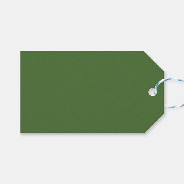 Vert n°4, Étiquette cadeau verte (Devant (Horizontal))