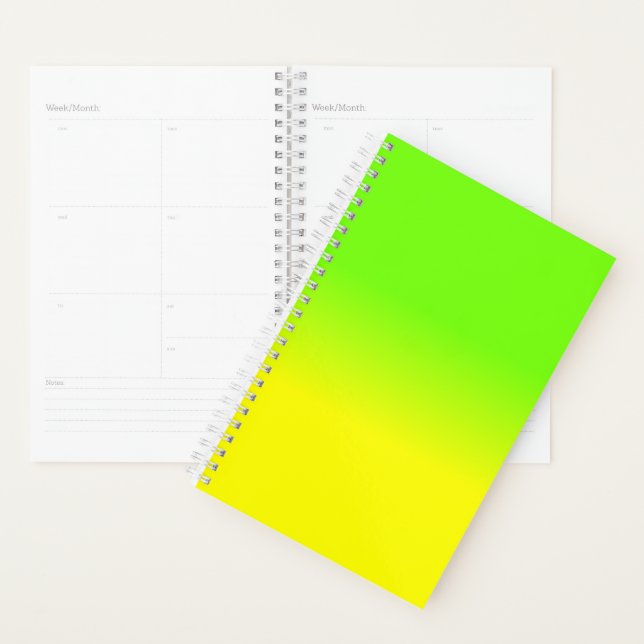 Vert néon et ombré jaune néon Teinte dégradée de c (Devant avec enveloppe)