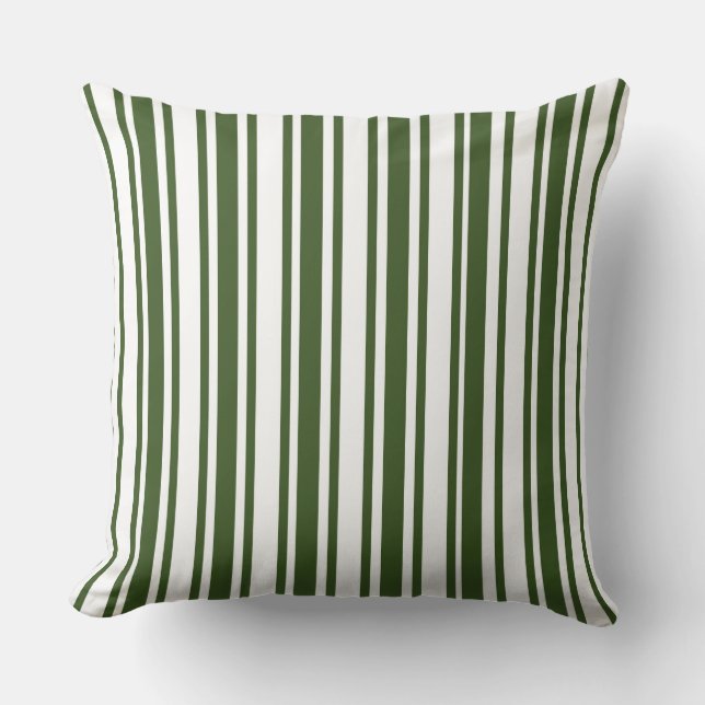 Vert olive/Brown. Toffee Multi Stripe Coussin (Recto)