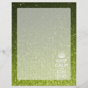 Vert olive Keep Calm Avoir votre texte