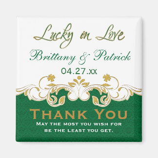 Vert or blanc défilé mariage Favor Magnet