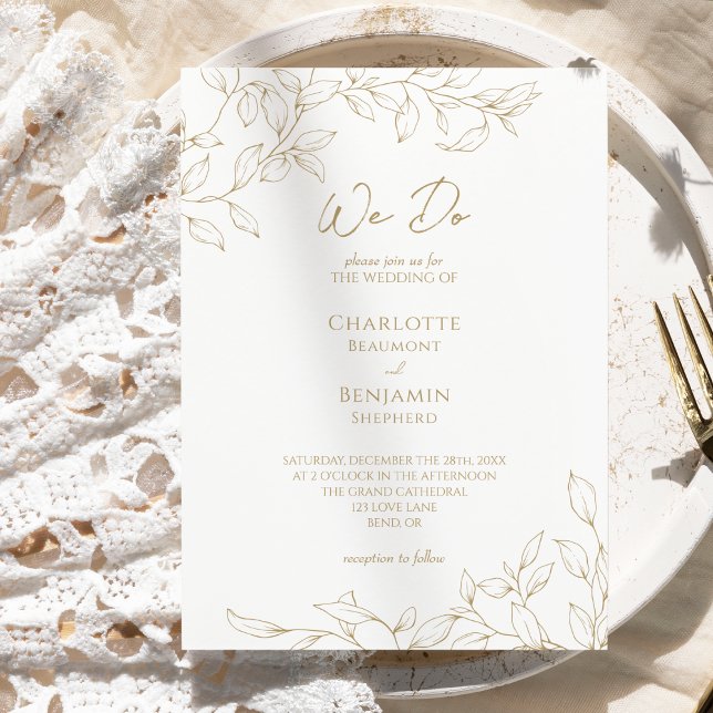 Vert or classique Nous faisons Faire-part de maria (Créateur téléchargé)