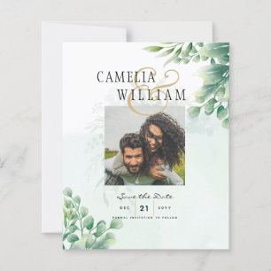 Vert Or Eucalyptus MARIAGE QR CODE Moderne