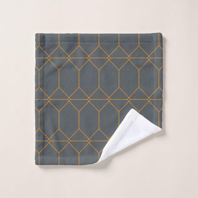 Vert, or, simple, rétro, élégante illustration (Gant de toilette)