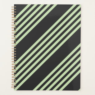 Vert pâle et charbon cinq bandes motif