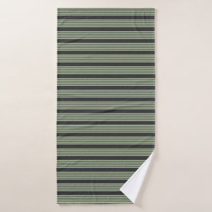 Vert pâle et charbon cinq bandes motif