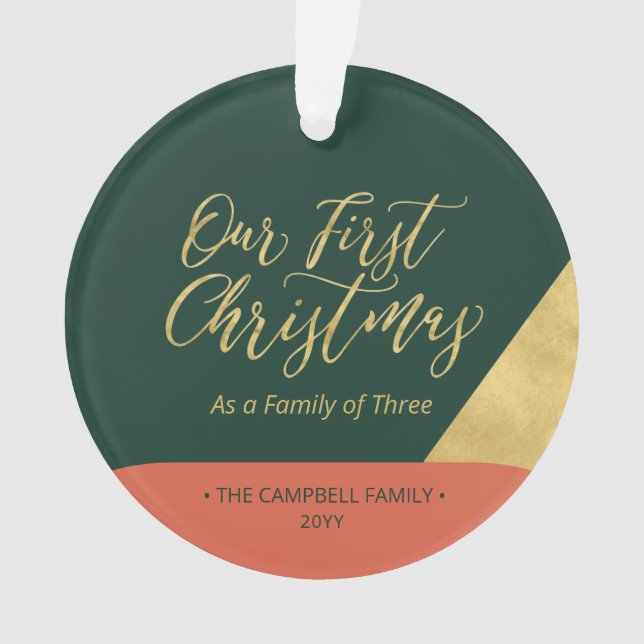 Vert, Rouge et Or Moderne Première photo de Noël O (devant)