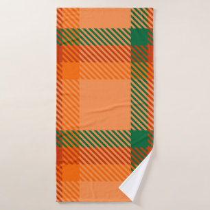 Vert, rouge, orange et beige Tartan Plaid écossais