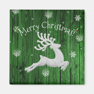 Vert Russe Reindeer Magnet de Noël