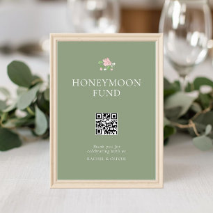 Vert Sauge   Affiche de Caisse de Noces de Fleurs 