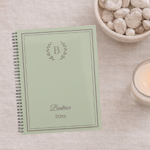 Vert sauge Monogramme Luxe Silencieux Personnalisé