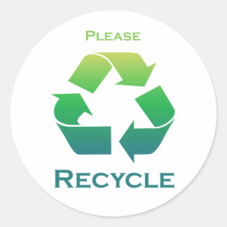 Vert S'Il Vous Plaît Recycler Stickers