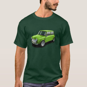 Vert sur le mini T-shirt classique vert de voiture