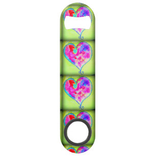 vert tourbillonnant rose de coeurs