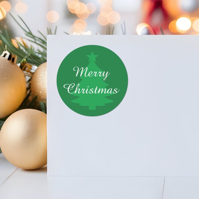 Vert traditionnel - Joyeux autocollant de Noël (Créateur téléchargé)