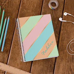 Vert turquoise bleu rose personnalisé rayé