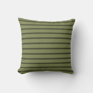 Vert Vintage rayures Art Design Coussin Abstrait