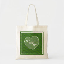 VERT vivant ! Amour ! Knit ! Sac fourre-tout à