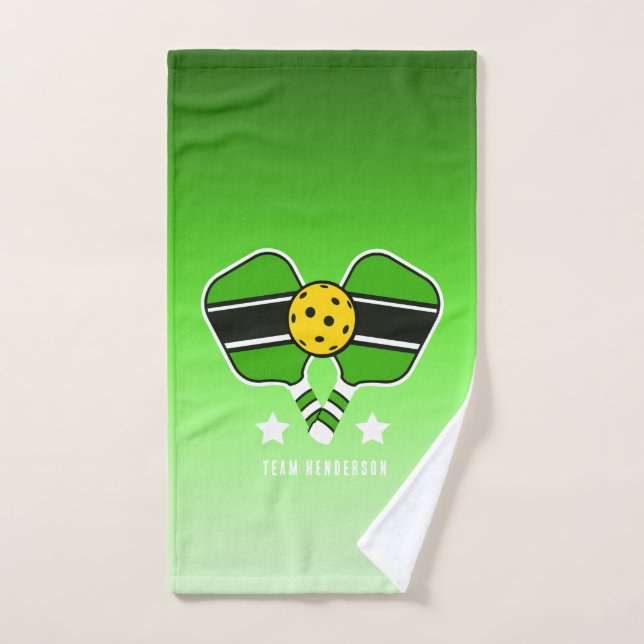 Verte sur vert défraîchi nom personnalisable (Serviette à main)