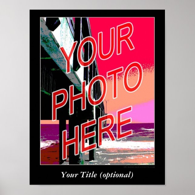 Vertical White Poster Frame Template (Devant)